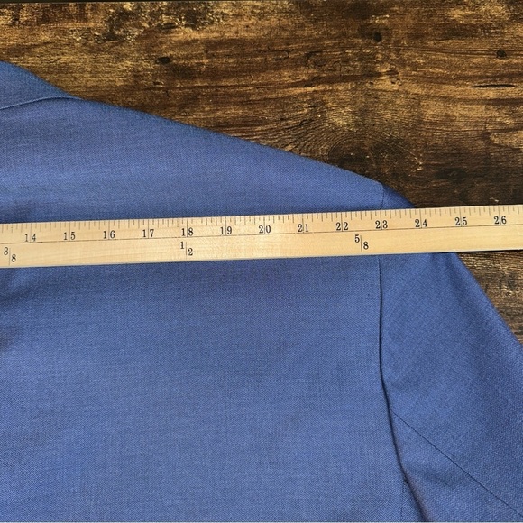 Oak Hill Jacket Perfect Fit Mens 54 Reg Blue Relaxer Micro Chevron Suit Blazer - Picture 15 of 15